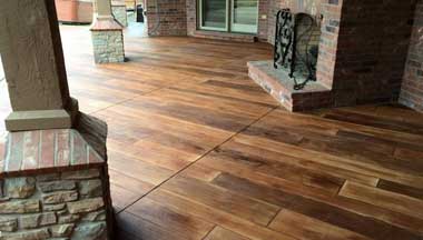 Wood Stamped Concrete