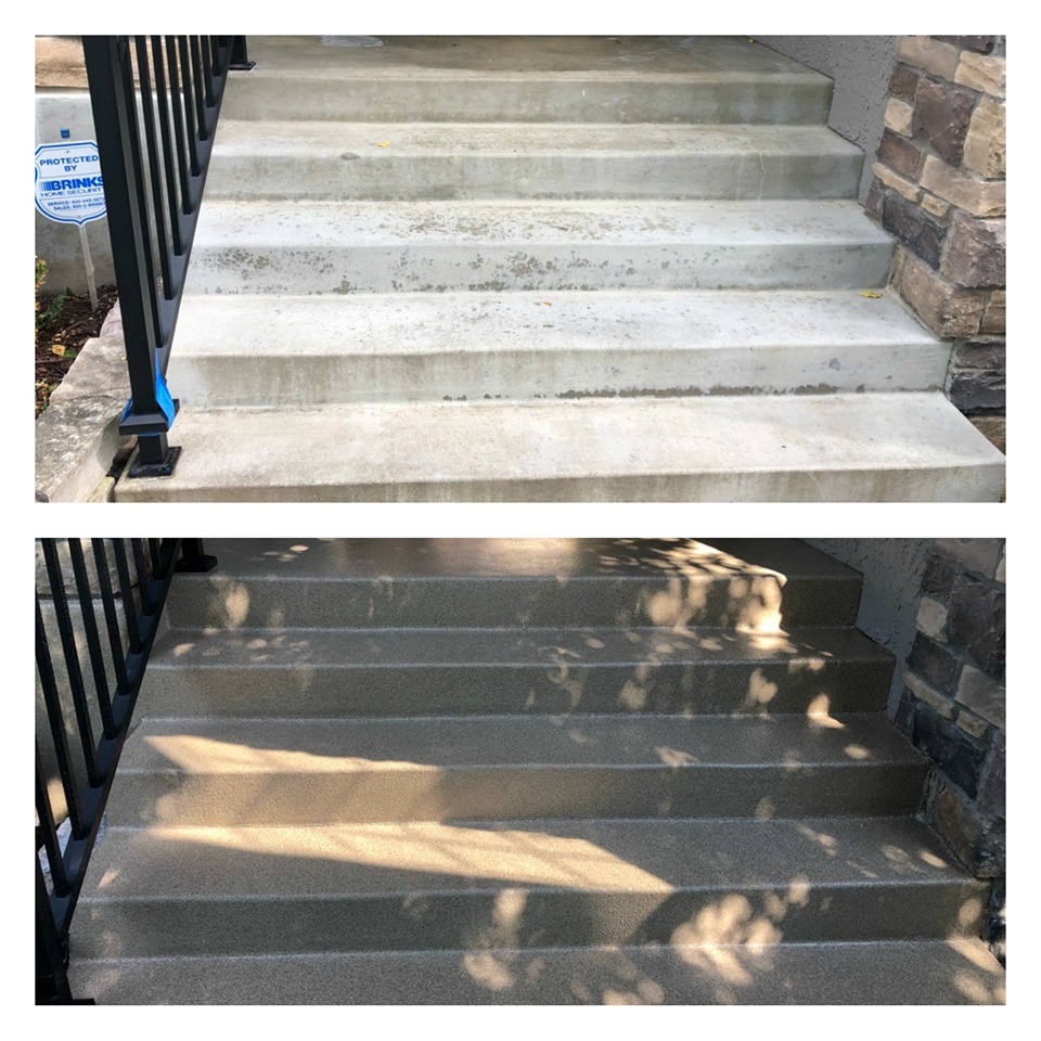 stairs epoxy before and after